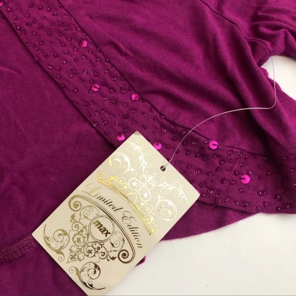 NWT| Dark Magenta Girl Crop Cardigan / Bolero Jacket - Picture 5 of 5